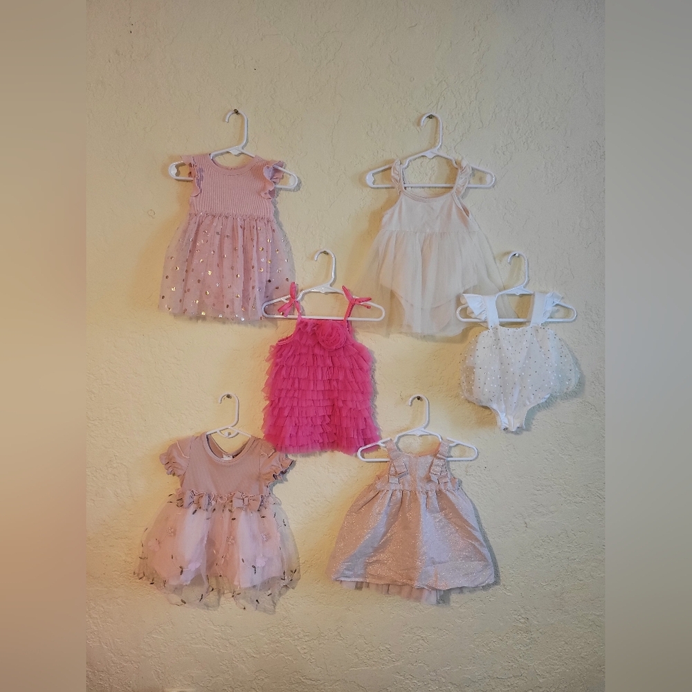Gorgeous Baby Girl 3-6 Month Dress Bundle Mudpie Bailey's Blossoms Madison Layne